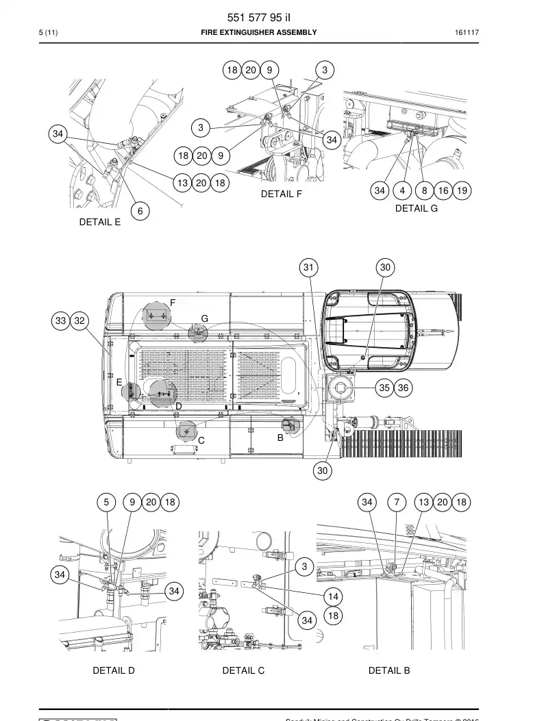 55161572 551 615 72 Plate - Sandvik Technical Drawing