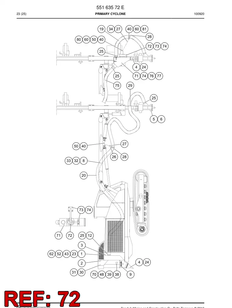 55161693 551 616 93 BRACKET - Sandvik Technical Drawing