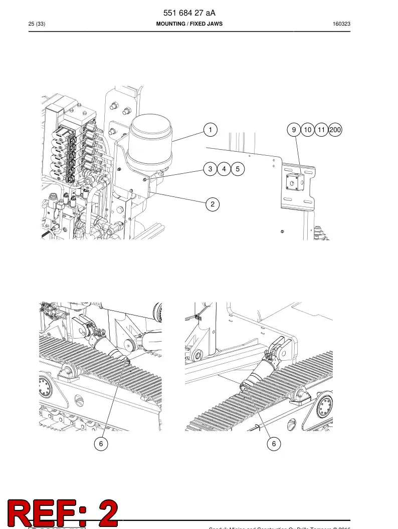 55161722 551 617 22 Plate - Sandvik Technical Drawing