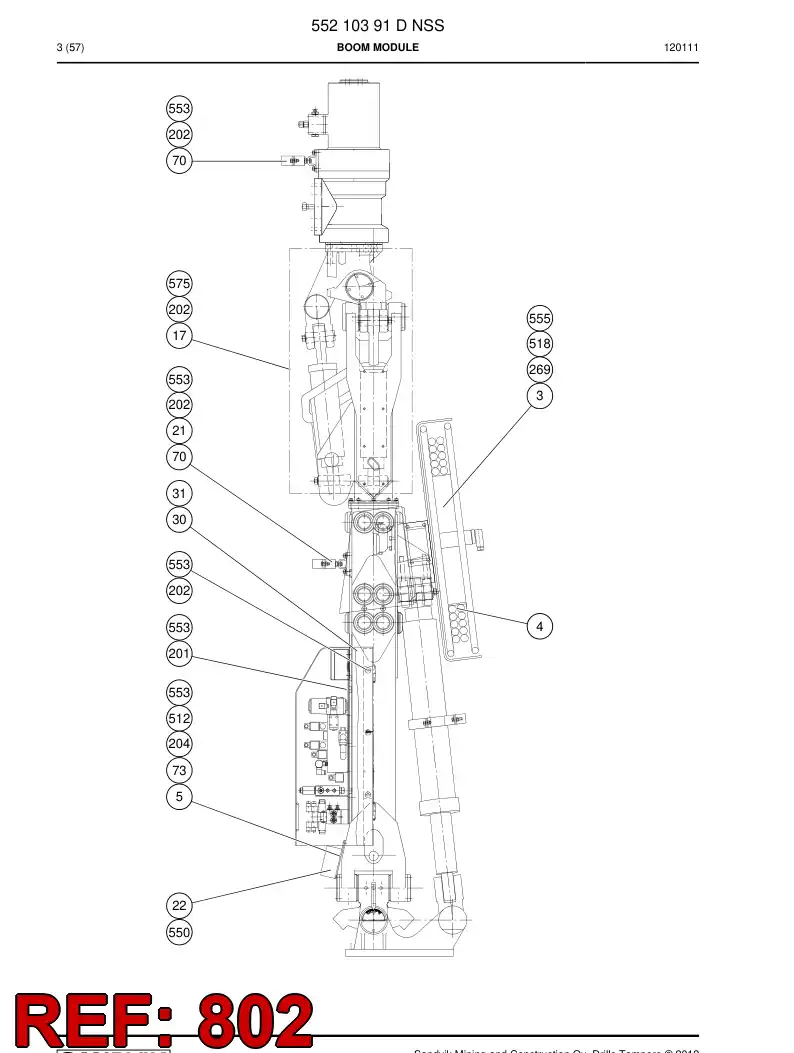 55161760a 551 617 60a HOSING - Sandvik Technical Drawing