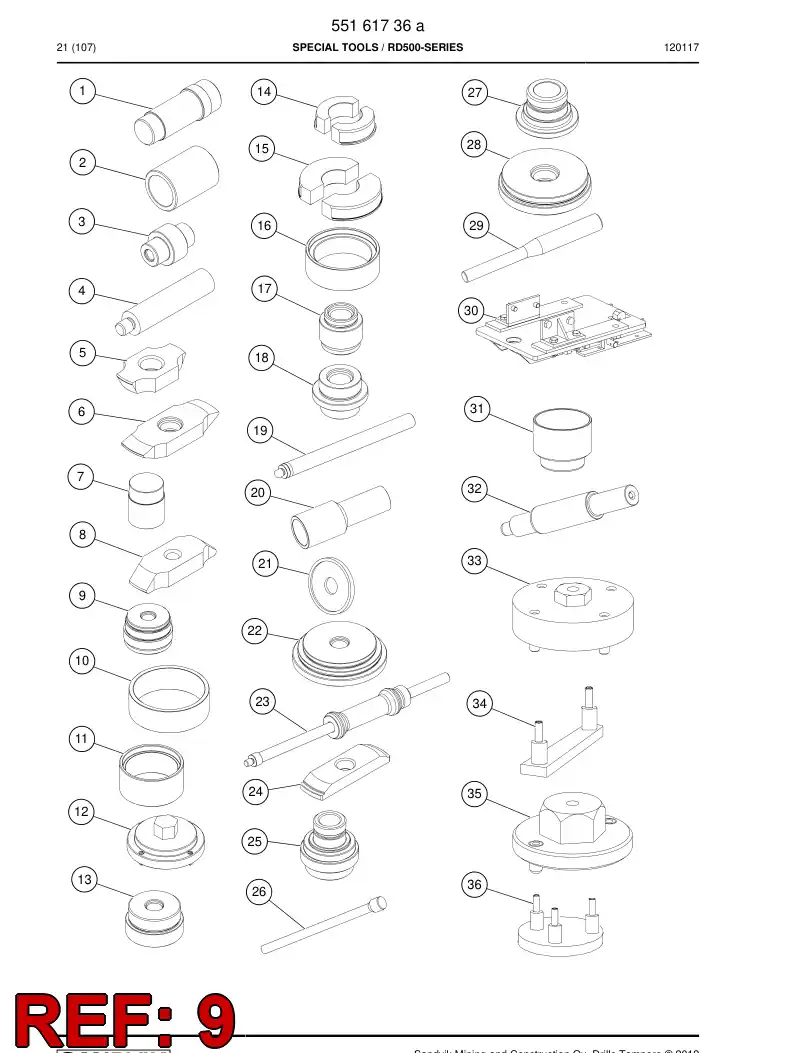 55161822b 551 618 22b Punch - Sandvik Technical Drawing