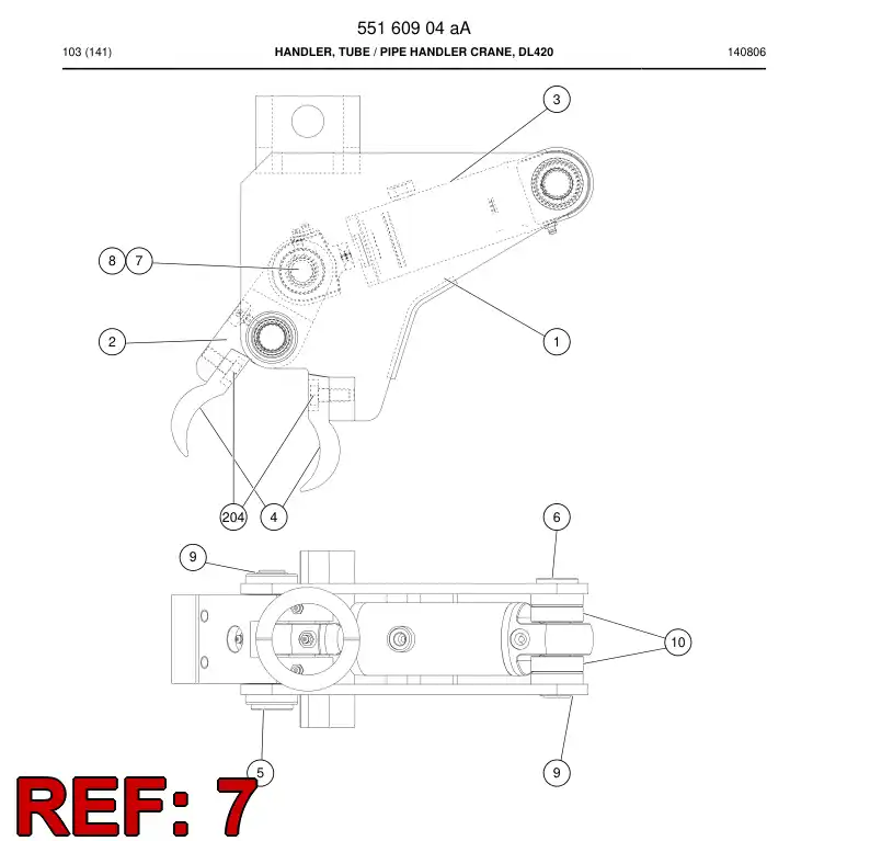 55161838a 551 618 38a Pin - Sandvik Technical Drawing