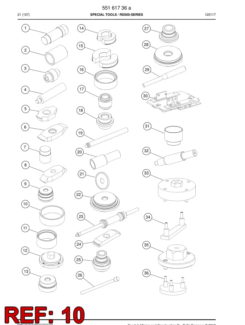 55161840b 551 618 40b Thrust - Sandvik Technical Drawing