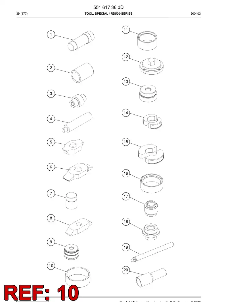 55161840c 551 618 40c Thrust - Sandvik Technical Drawing