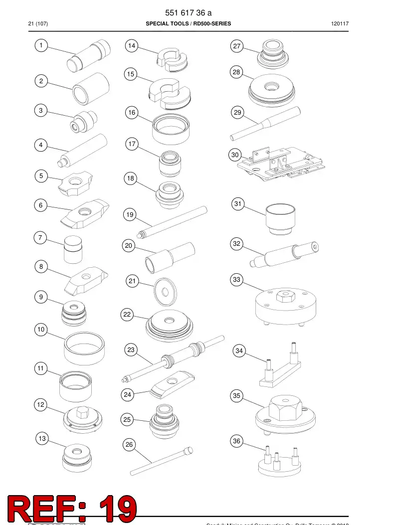 55161927b 551 619 27b Arm - Sandvik Technical Drawing