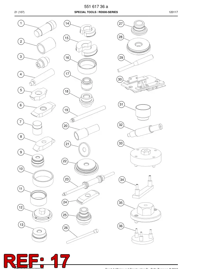 55161934b 551 619 34b Punch - Sandvik Technical Drawing