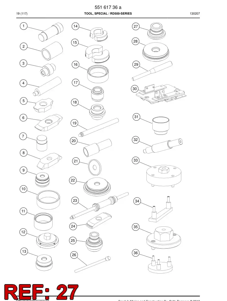 55162082b 551 620 82b Punch - Sandvik Technical Drawing