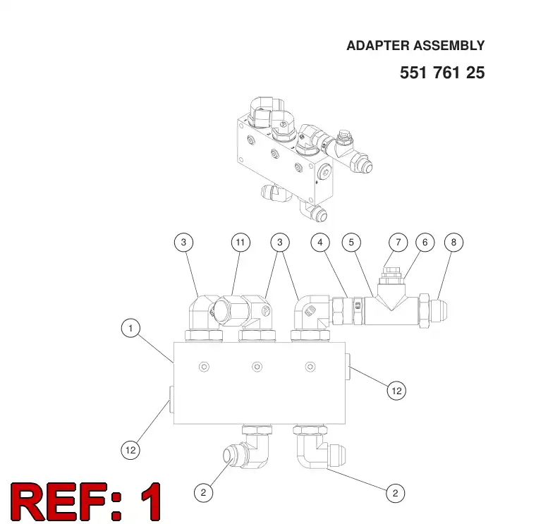 55162154 551 621 54 Check valve (water) - Sandvik Technical Drawing