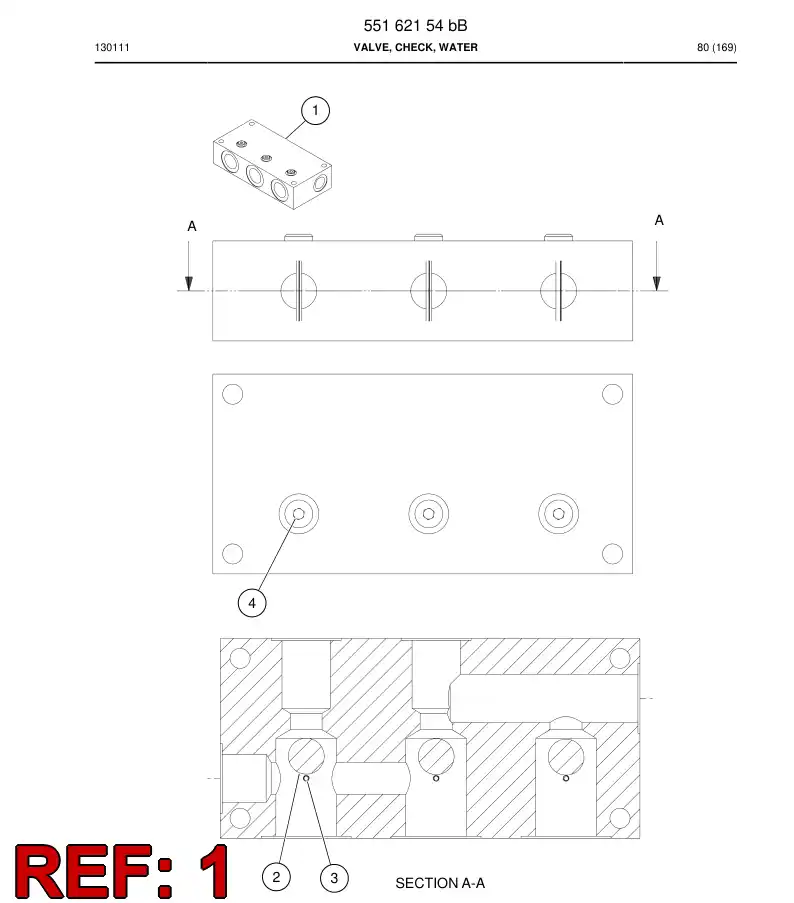 55162163c 551 621 63c Valve, Check, Water - Sandvik Technical Drawing