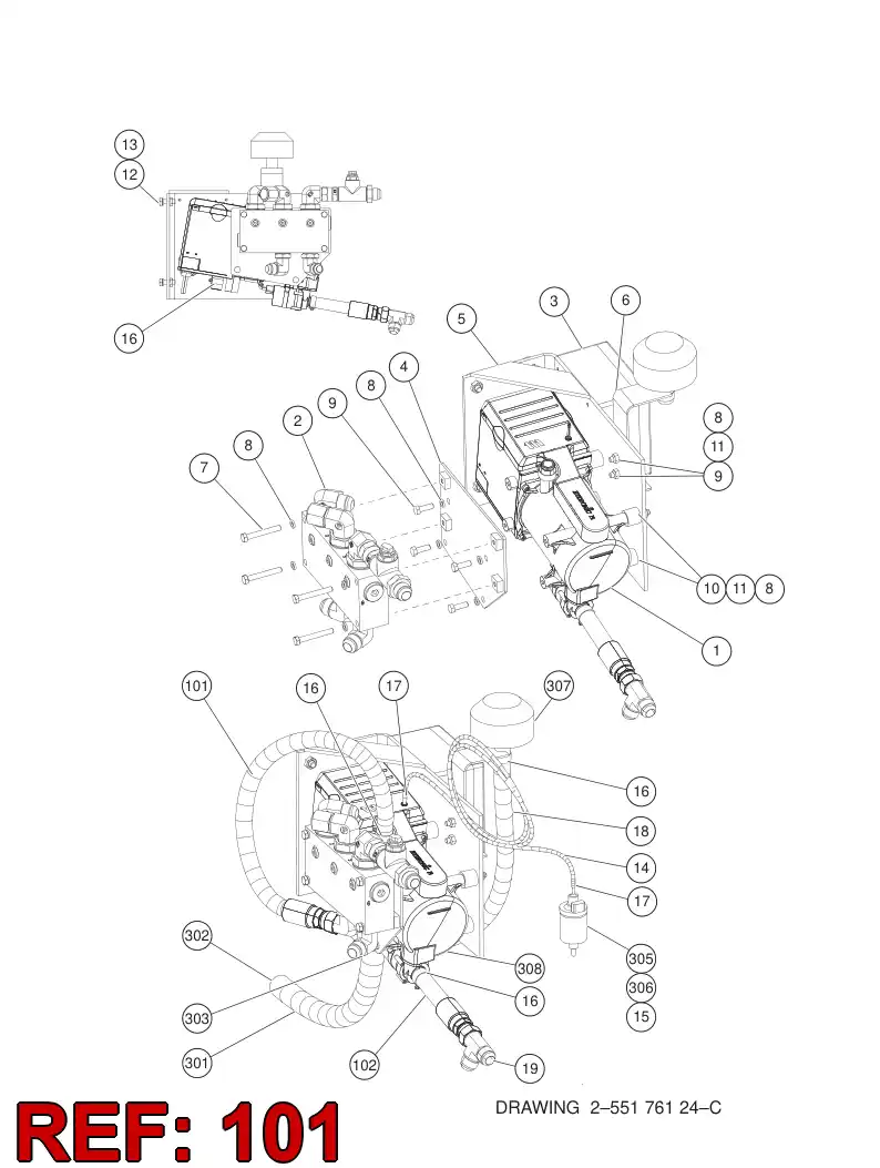 55162178 551 621 78 Water hose - Sandvik Technical Drawing