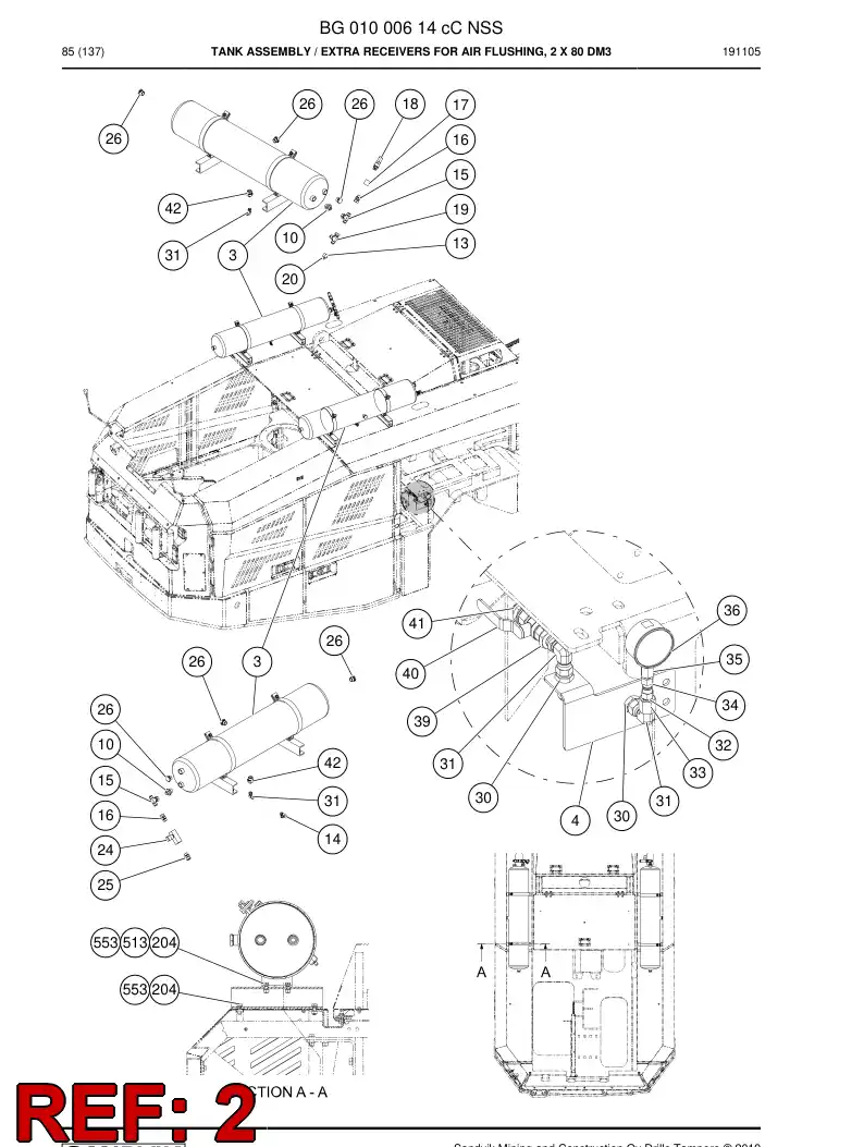 55162217b 551 622 17b Bracket - Sandvik Technical Drawing