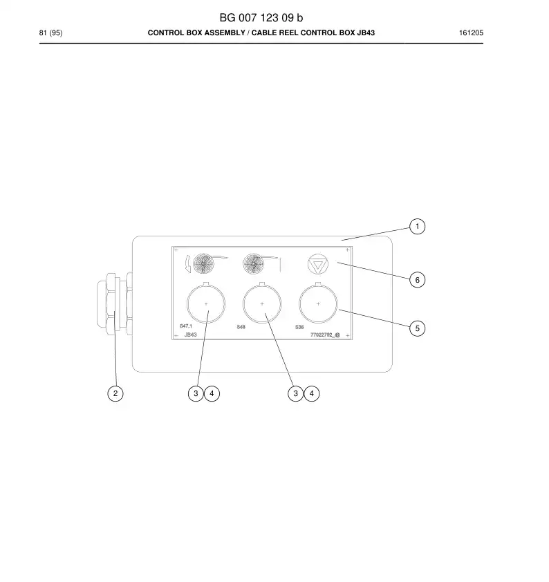 55162471a 551 624 71a Switch, Selector - Sandvik Technical Drawing