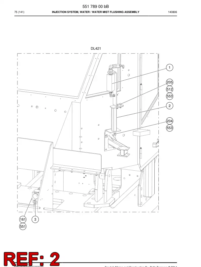 55162498 551 624 98 Bracket - Sandvik Technical Drawing