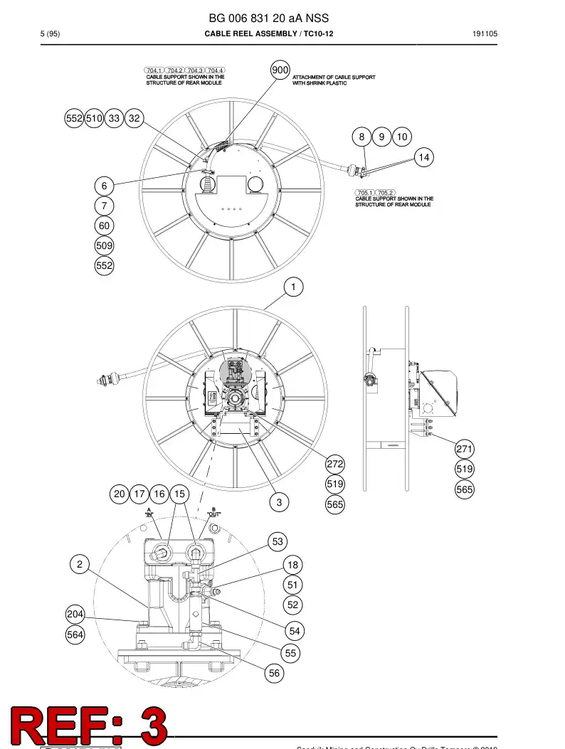 55162524a 551 625 24a Bracket - Sandvik Technical Drawing