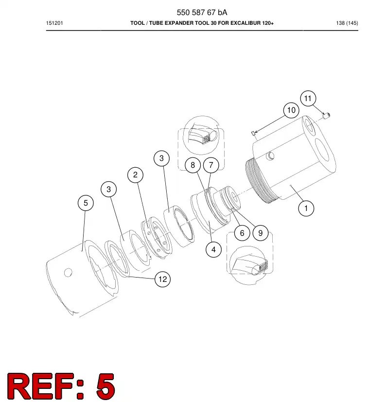 55162791 551 627 91 Nut - Sandvik Technical Drawing