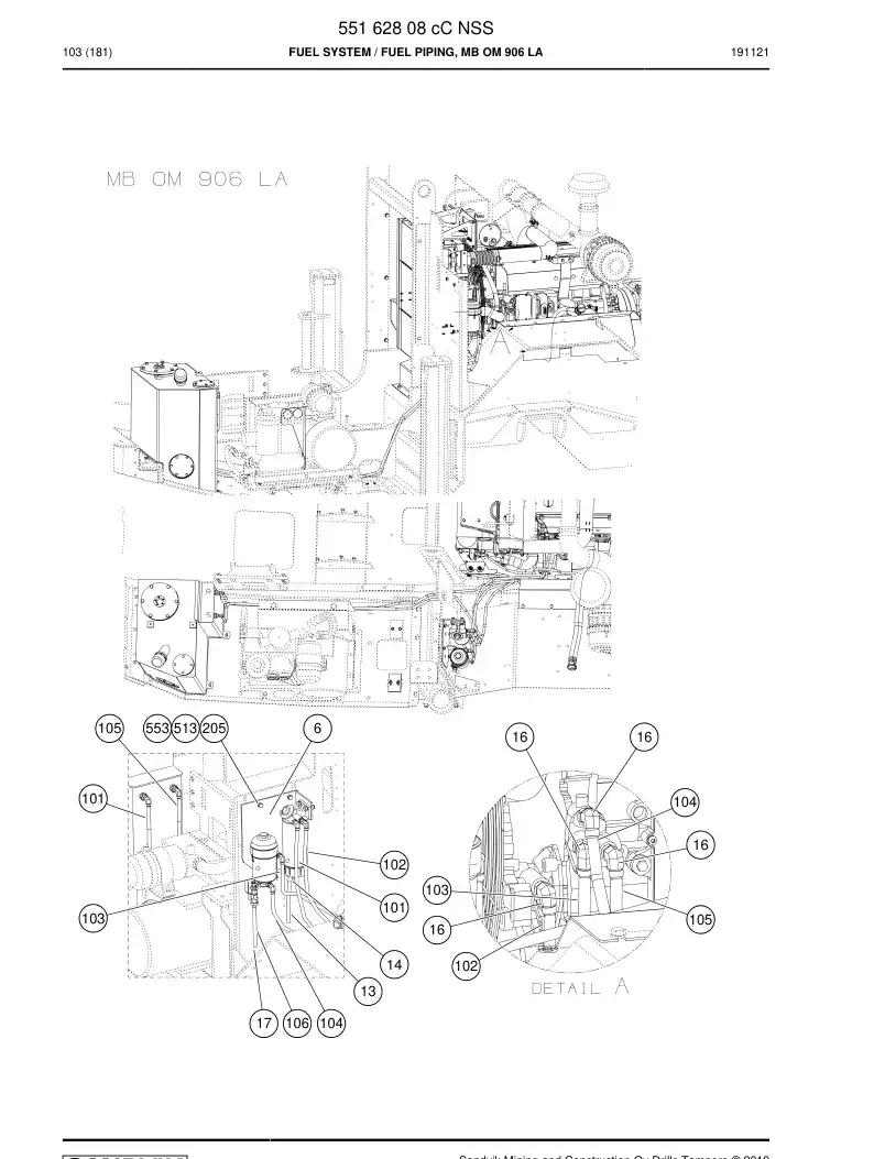 55162808c 551 628 08c Fuel System - Sandvik Technical Drawing