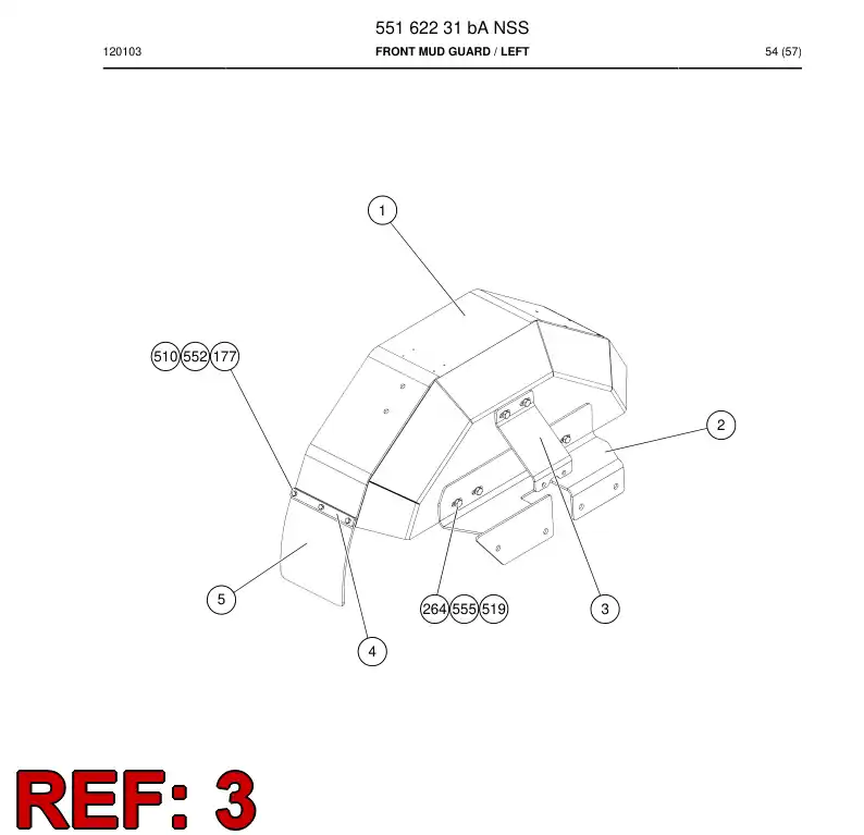 55162837 551 628 37 Plate - Sandvik Technical Drawing