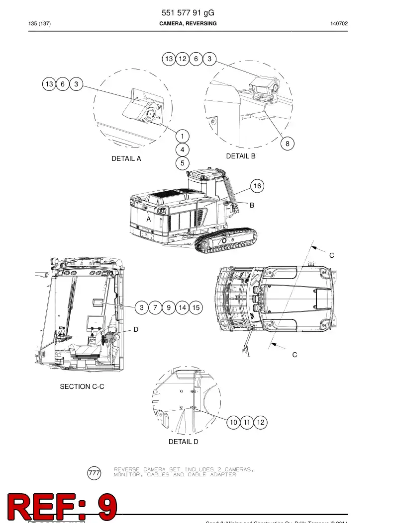 55163042 551 630 42 Cable - Sandvik Technical Drawing