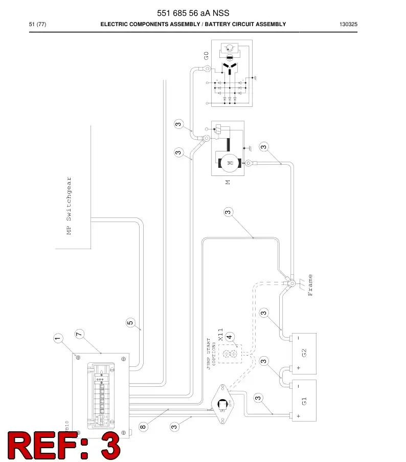 55163147e 551 631 47e Wiring Harness Assembly - Sandvik Technical Drawing