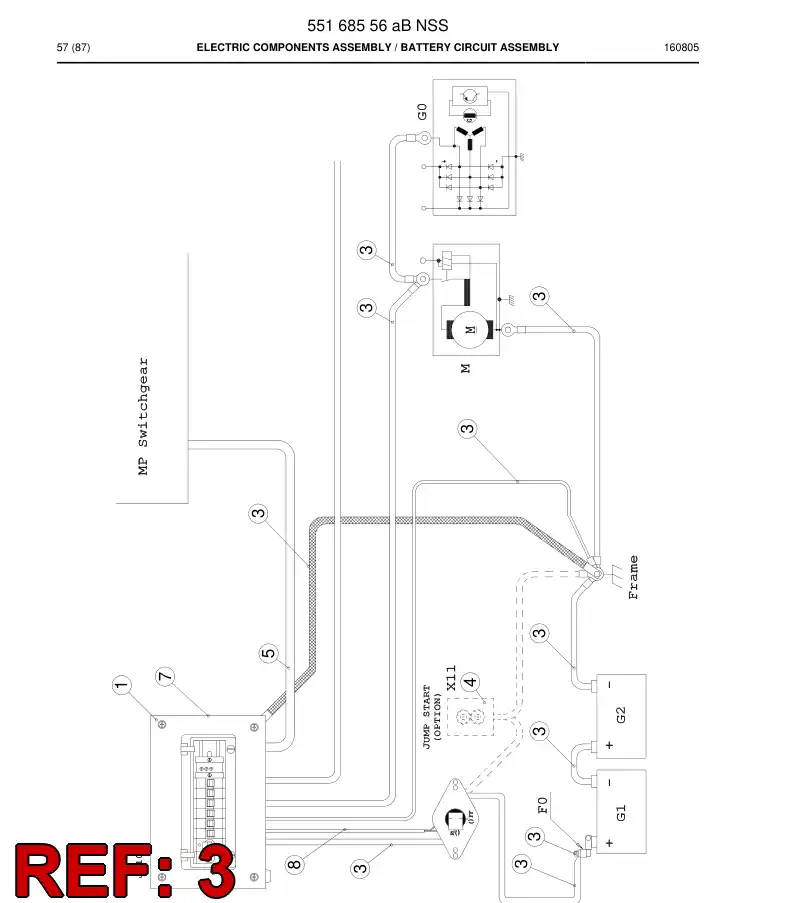 55163147f 551 631 47f Wiring Harness Assembly - Sandvik Technical Drawing