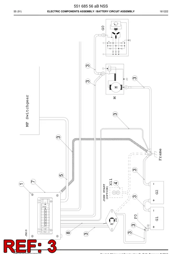 55163147g 551 631 47g Wiring Harness Assembly - Sandvik Technical Drawing