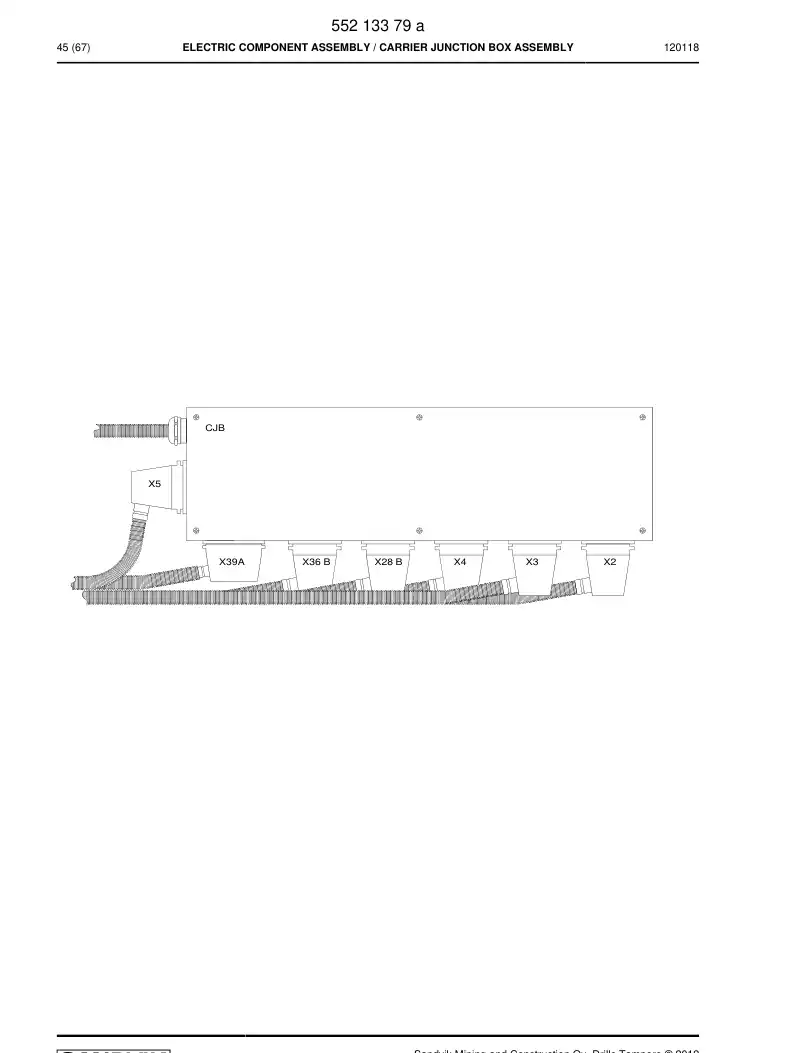55163158 551 631 58 Wiring harness assembly - Sandvik Technical Drawing