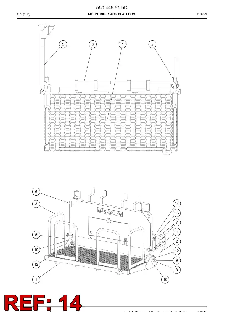 55163333 551 633 33 Plate - Sandvik Technical Drawing