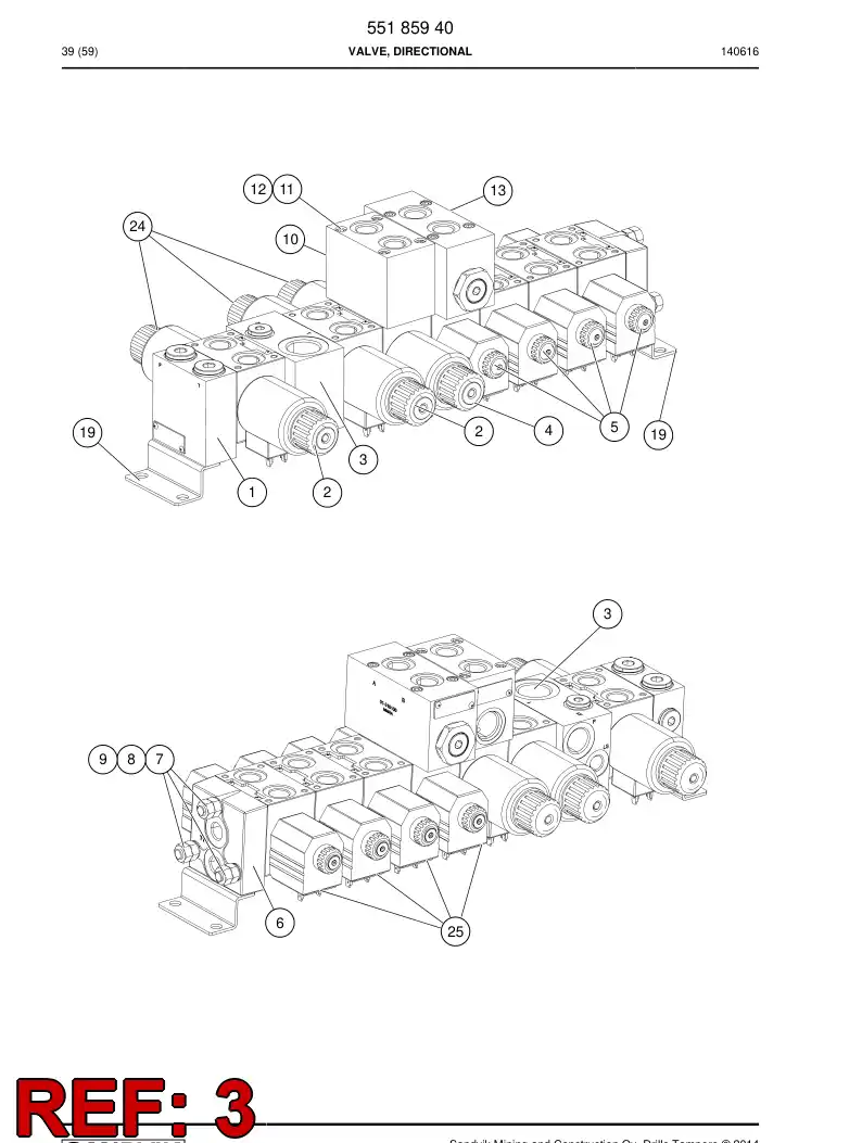 55163409 551 634 09 Plate - Sandvik Technical Drawing