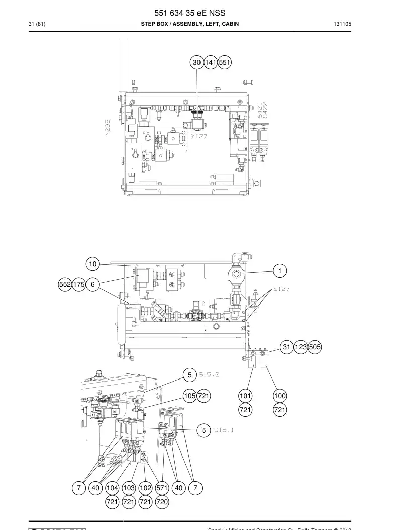 55163435e 551 634 35e Step Box - Sandvik Technical Drawing