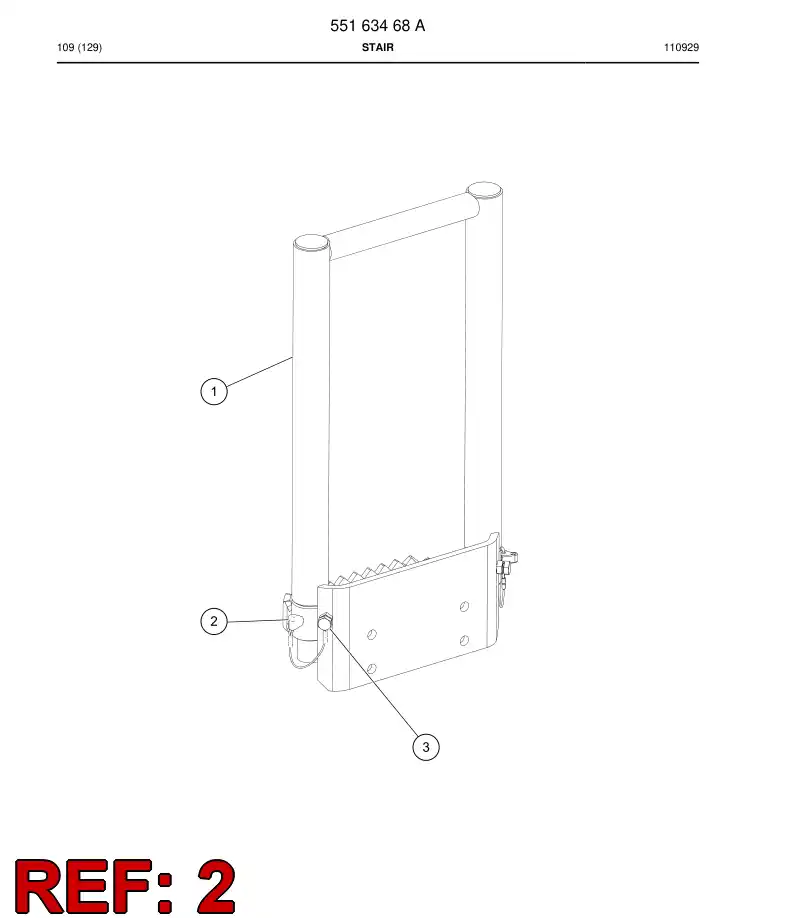 55163479 551 634 79 Locking pin - Sandvik Technical Drawing