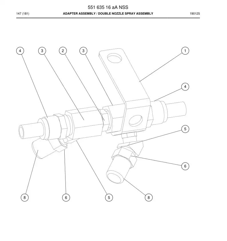 55163516a 551 635 16a Adapter Assembly - Sandvik Technical Drawing