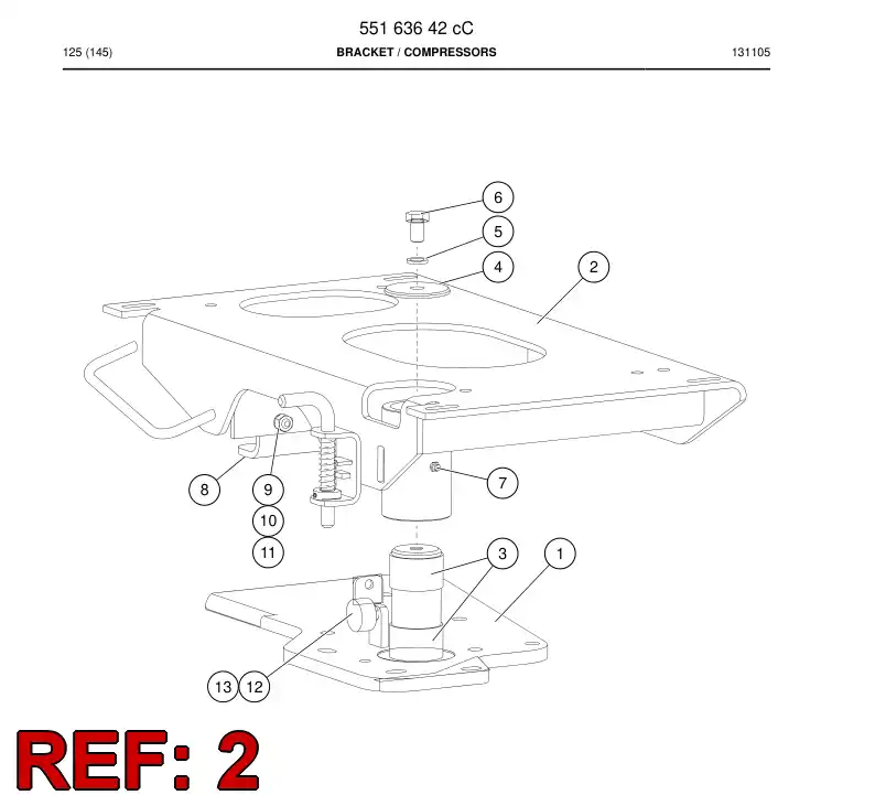 55163615 551 636 15 Bracket - Sandvik Technical Drawing