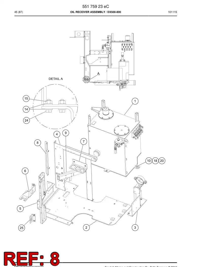 55163653 551 636 53 Bracket - Sandvik Technical Drawing