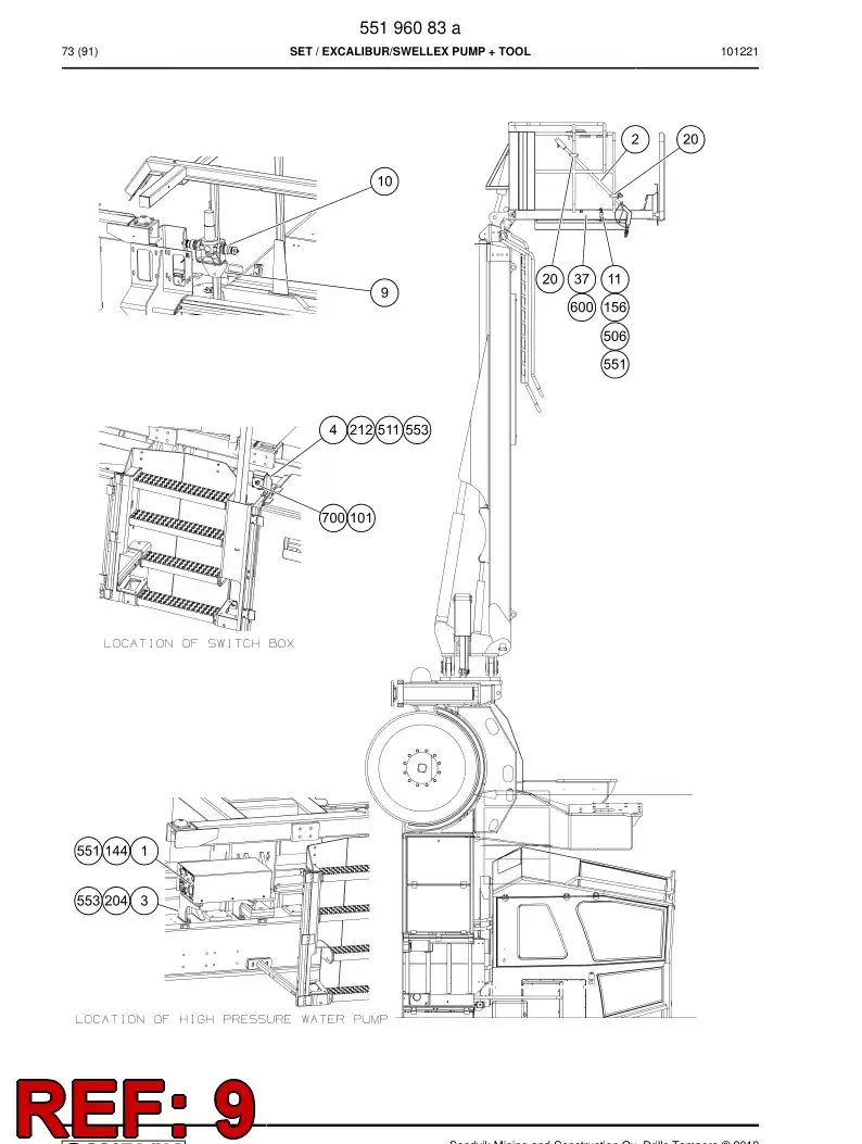 55163676 551 636 76 Plate - Sandvik Technical Drawing