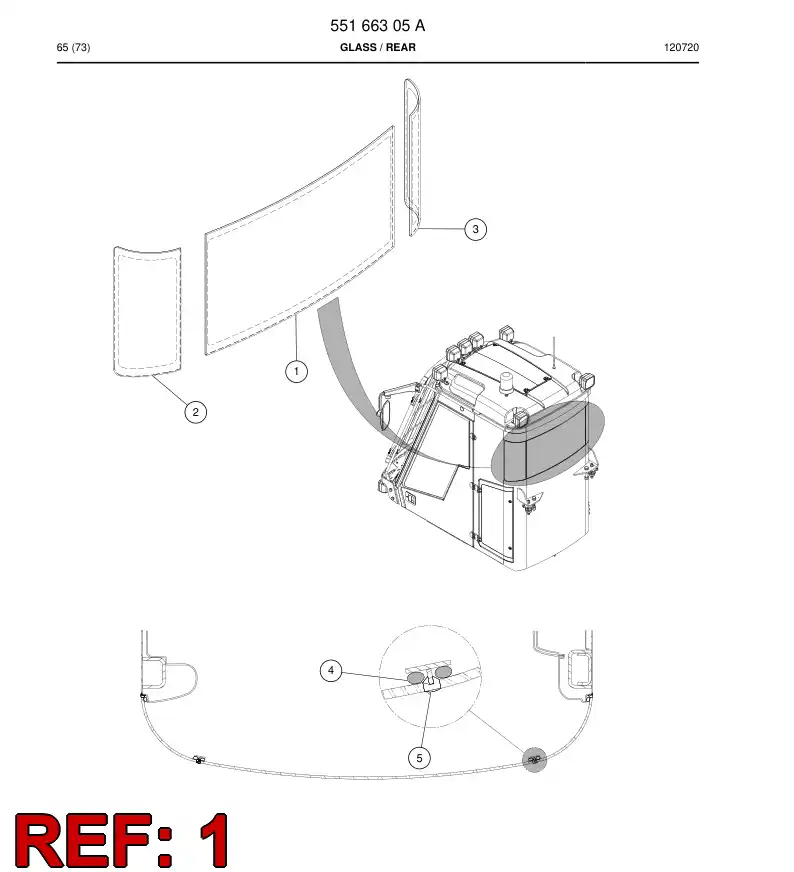 55163719 551 637 19 Glass - Sandvik Technical Drawing