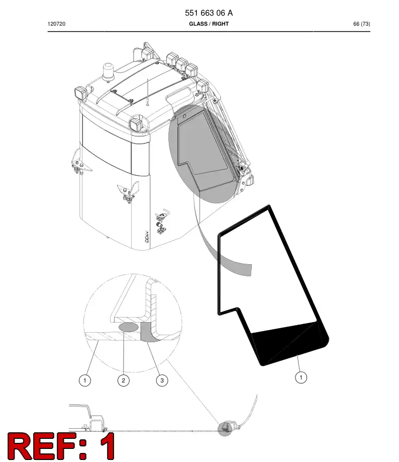 55163727 551 637 27 Glass - Sandvik Technical Drawing