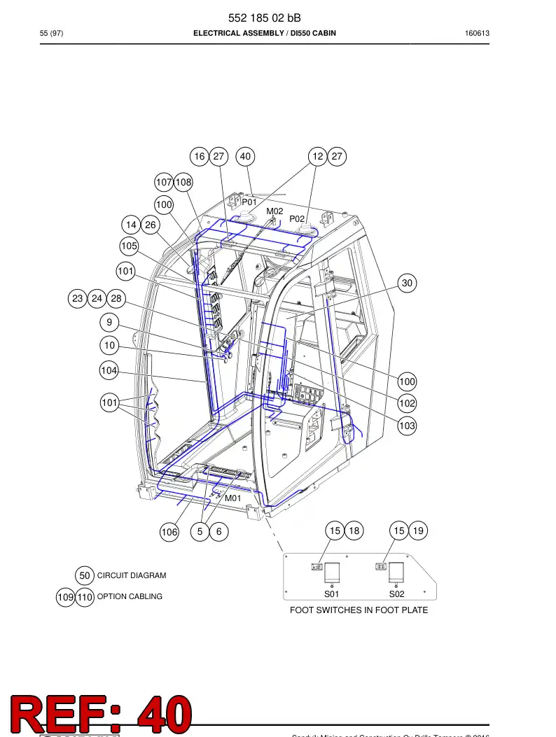 55163798 551 637 98 Antenna - Sandvik Technical Drawing