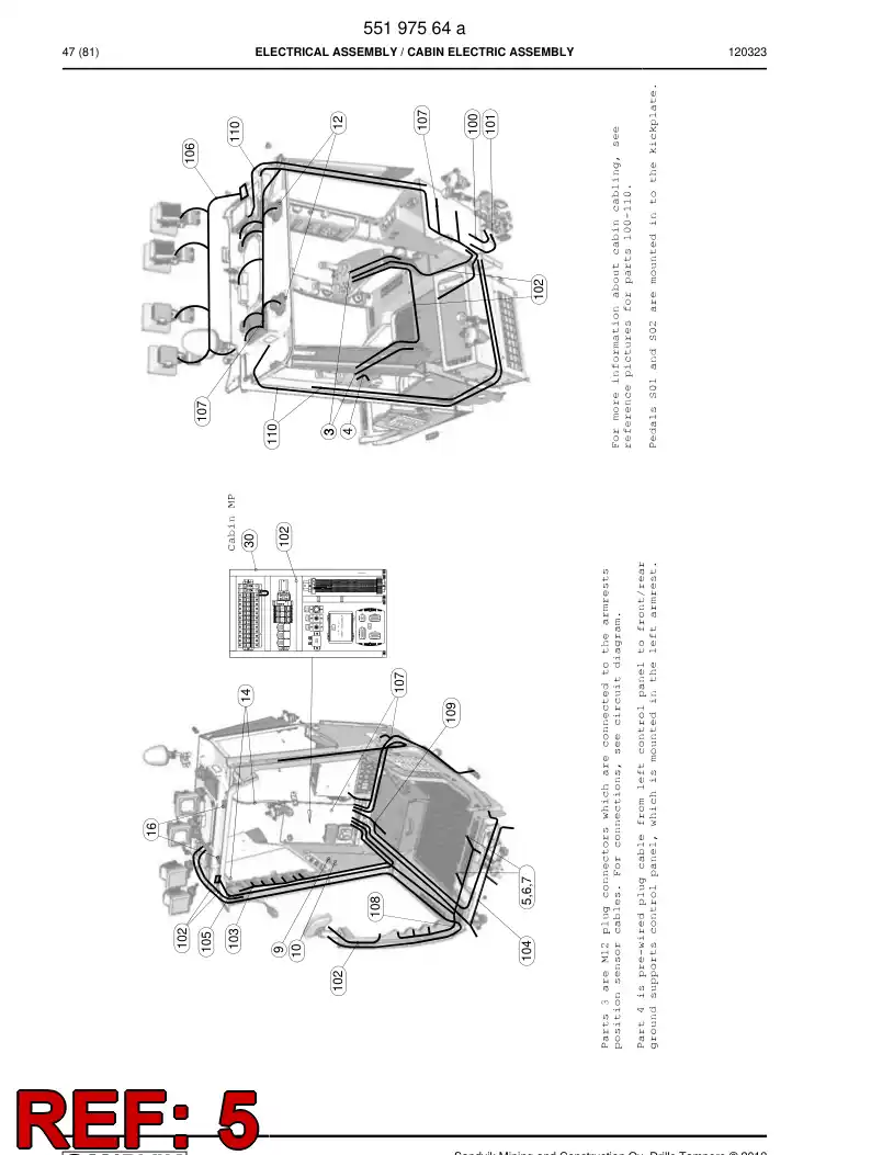 55163818a 551 638 18a Switch - Sandvik Technical Drawing