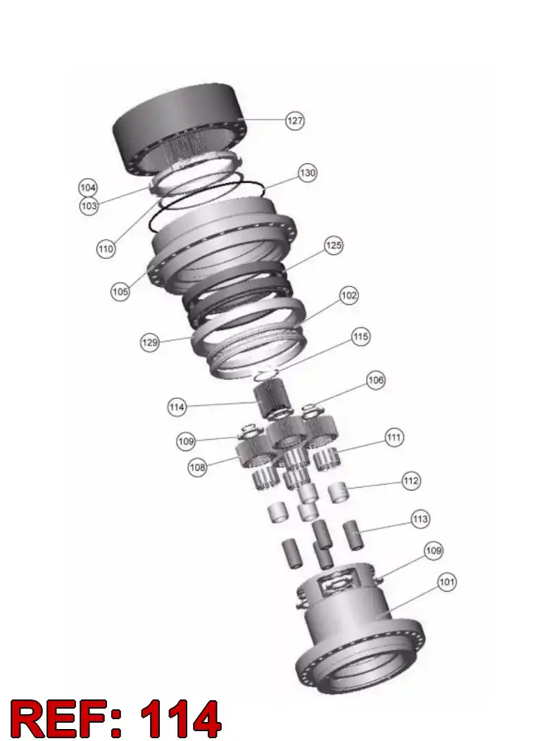 55163834 551 638 34 SUN GEAR - Sandvik Technical Drawing