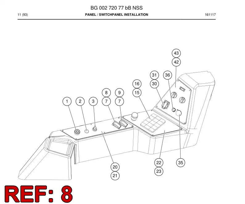 55163838a 551 638 38a Switch - Sandvik Technical Drawing