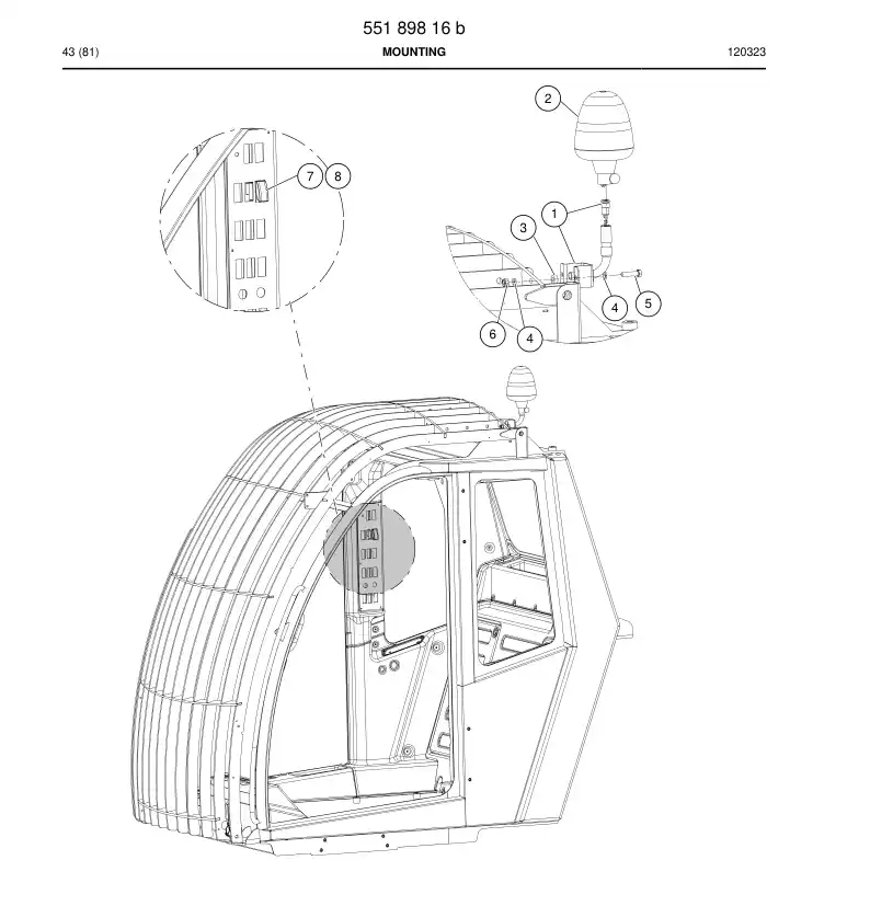 55163840 551 638 40 Switch - Sandvik Technical Drawing