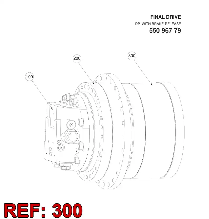 55163843 551 638 43 REDUCTION GEAR - Sandvik Technical Drawing