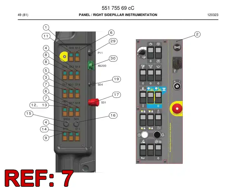 55163848 551 638 48 Switch - Sandvik Technical Drawing