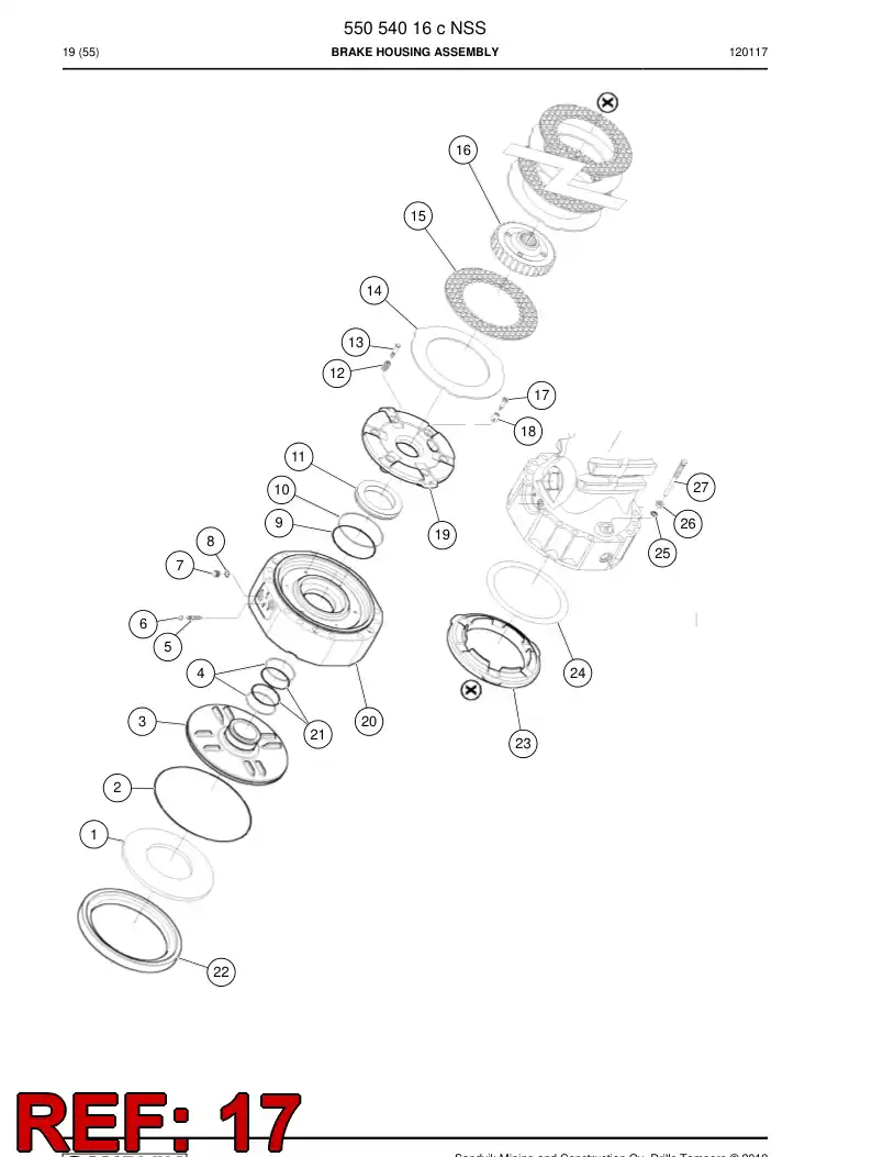 55163854 551 638 54 Screw, Adjusting - Sandvik Technical Drawing