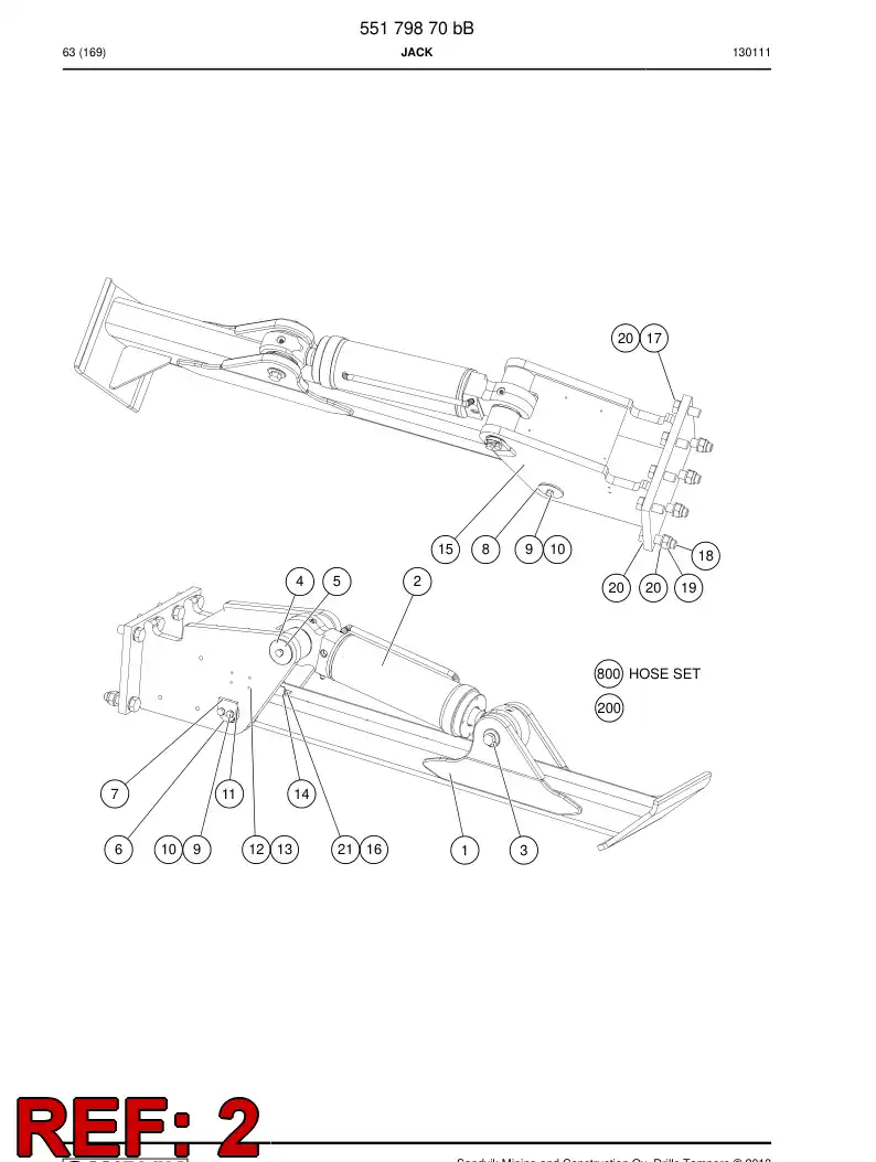 55163861c 551 638 61c Cylinder - Sandvik Technical Drawing