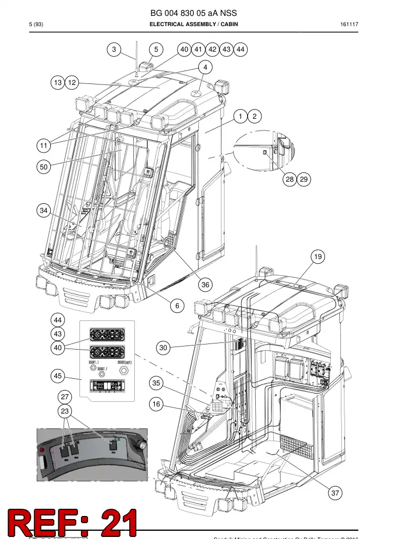 55163871 551 638 71 Wiring Kit - Sandvik Technical Drawing