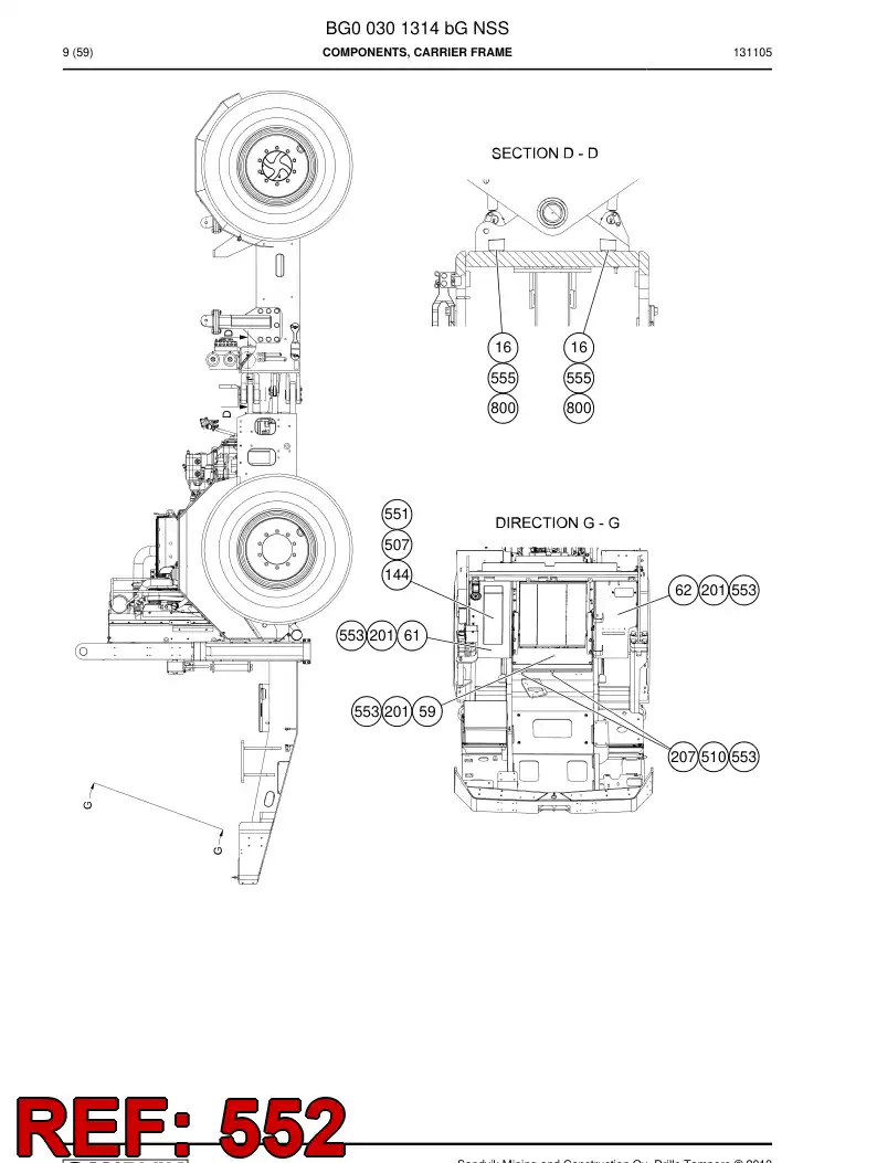 55163929 551 639 29 Washer - Sandvik Technical Drawing