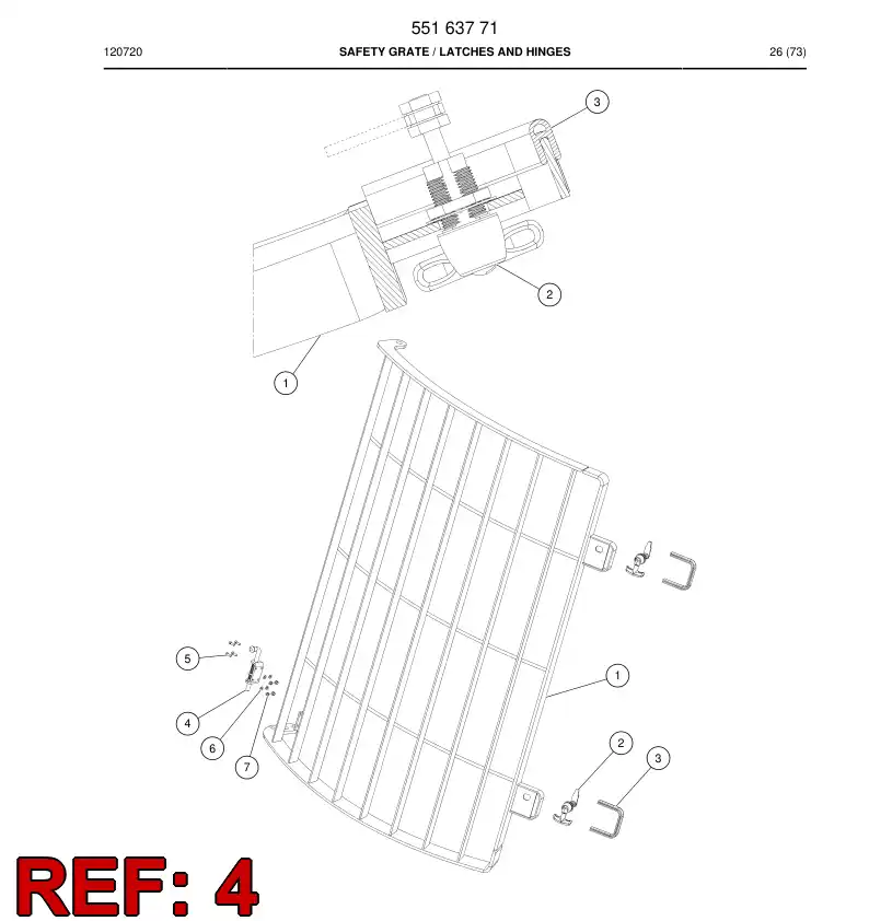 55163958 551 639 58 Latch - Sandvik Technical Drawing