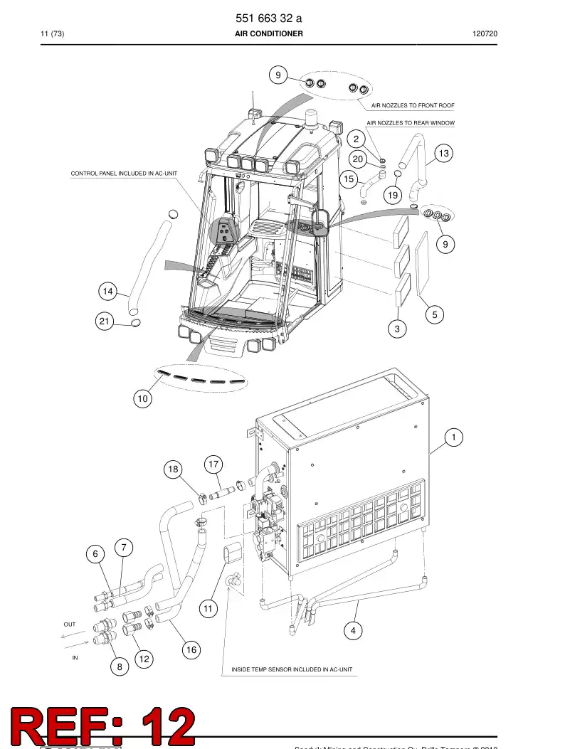 55164034 551 640 34 Fitting - Sandvik Technical Drawing