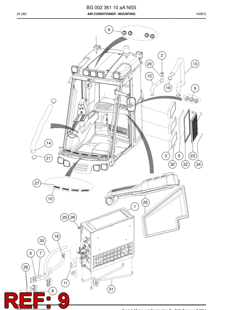 55164035 551 640 35 Nozzle - Sandvik Technical Drawing